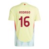 Maillot de Supporter Espagne Rodrigo 16 Extérieur Euro 2024 Pour Enfant